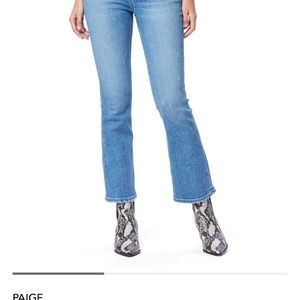 PAIGE Claudine High Rise Ankle Flare Jeans in Seaspray, sz 26